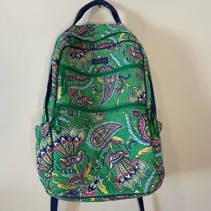 VERA BRADLEY Campus Backpack | Bright Green Pattern